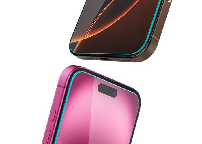 Folie sticlă iPhone 17 Pro  / 16 Pro Spigen Glas.tR EZ FIT usor de montat