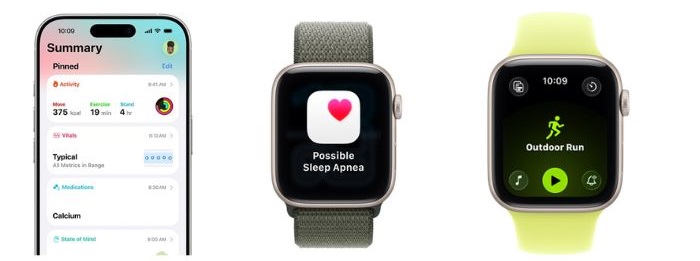 Apple Watch SE 3 40mm Aluminium are aplicatia de sanatate