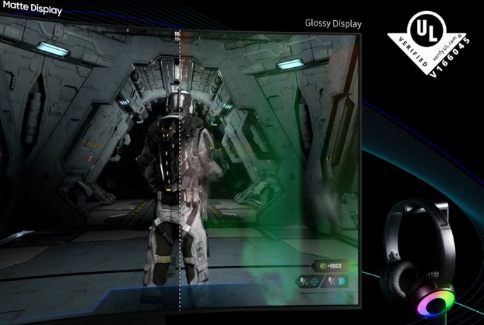 monitorul Samsung Odyssey Ark are finisaj mat