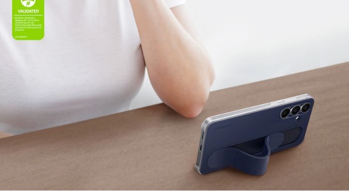 husa samsung galaxy s 25 fe standing grip este usor de folosit si sustine telefonul