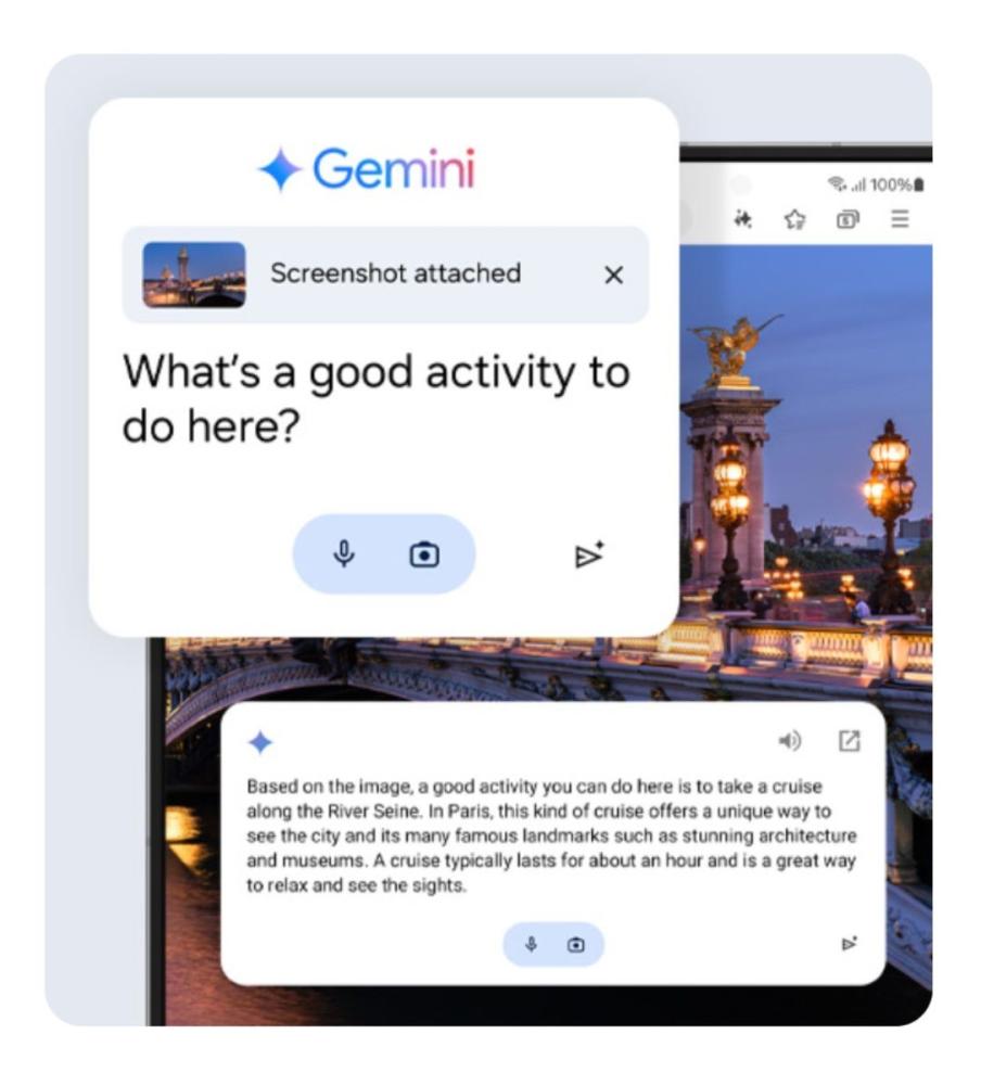 Folosește aplicatia Gemini a telefonului Samsung Galaxy Z Fold6 F956, pentru a învăța lucruri noi, a scrie note de mulțumire, a planifica evenimente.