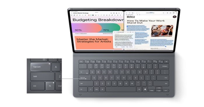 husa samsung galaxy tab 11 ultra keyboard slim are fixare magnetica