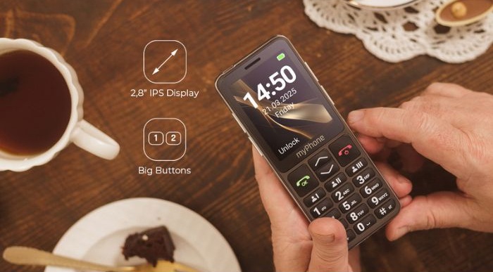 myPhone Bueno Seniori LTE ecran generos