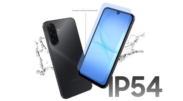 telefonul Samsung Galaxy A17 LTE are protectie impotriva apei si prafului