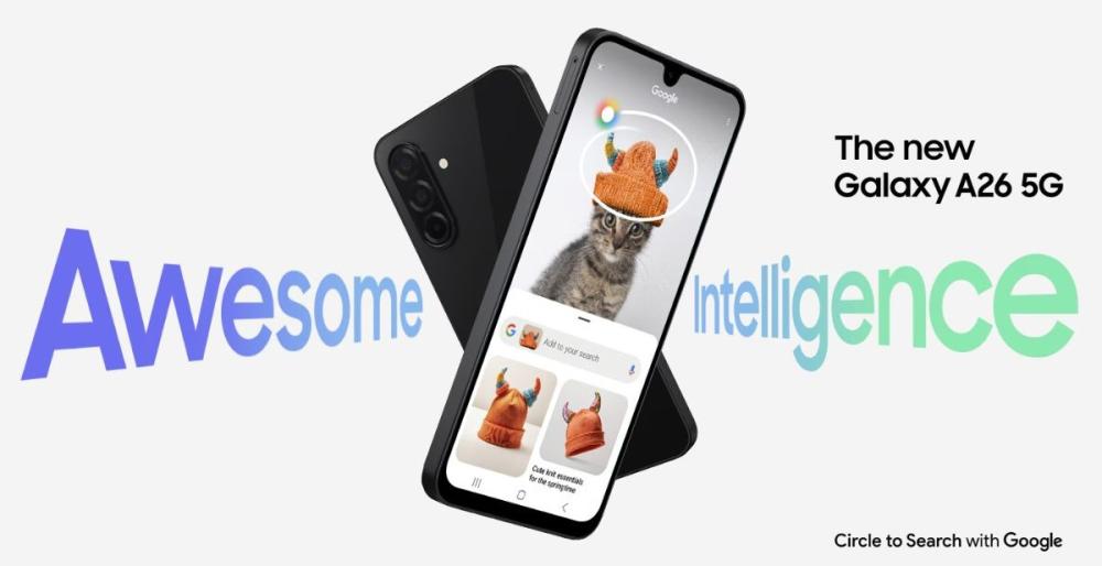 Folosește funcția Circle & Search pentru a căuta rapid orice conținut prin simpla trasare a unui cerc pe ecranul telefonului Samsung Galaxy A26 5G Dual SIM A266.