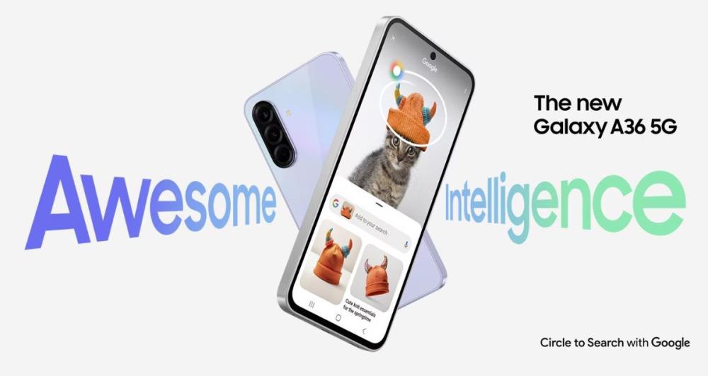 Desenează doar un cerc în jurul unui text sau obiect și primești rezultate instant cu telefonul Samsung Galaxy A36 5G Dual SIM A366.