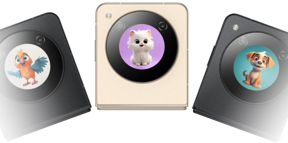 Acces rapid la interacțiunea cu animale de companie virtuale 3D, direct din ecranul extern a telefonului ZTE nubia FLIP 5G.