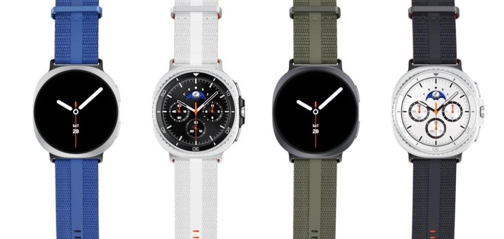 Datorită sistemului intuitiv Dynamic Lug, se poate schimba cureaua Athleisure Samsung Galaxy Watch8 / Watch8 Classic ușor și rapid.