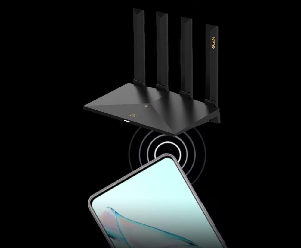 Routerului Wireless ZTE T3000 AX3000 Wi-Fi 6 se conectează instant orice smartphone Android echipat cu NFC, prin simpla atingere.