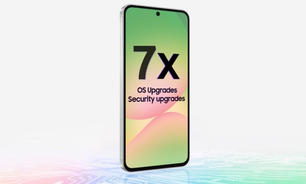 7 ani de actualizări ale sistemului de operare și securitate cu Samsung Galaxy A56 5G Dual SIM.