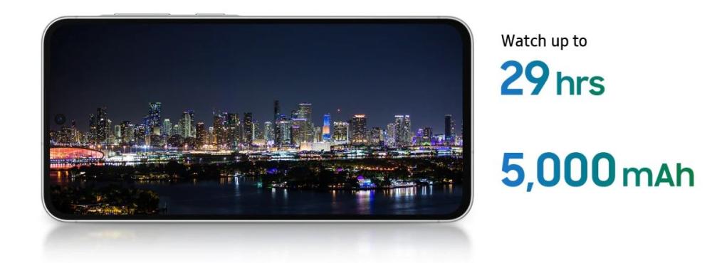 Samsung Galaxy A56 5G Dual SIM are o baterie generoasă de 5,000mAh.