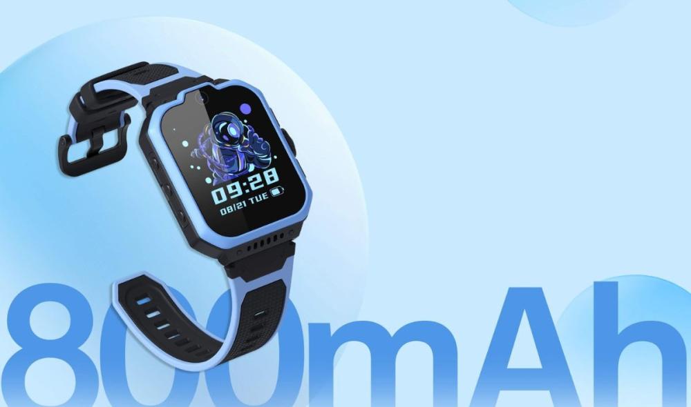 Ceasul ZTE KIDS WATCH K1 PRO are bateria puternică de 800mAh, care oferă până la 100 de ore de utilizare.