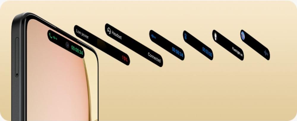 Cu funcția Live Island Interactive, telefonul ZTE nubia Focus Pro 5G permite afișarea notificărilor și activităților esențiale în timp.