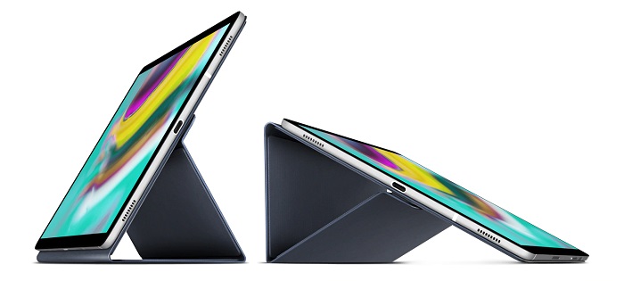 husa bookcover samsung galaxy tab s5e t720/t725 formeaza doua unghiuri de vizionare