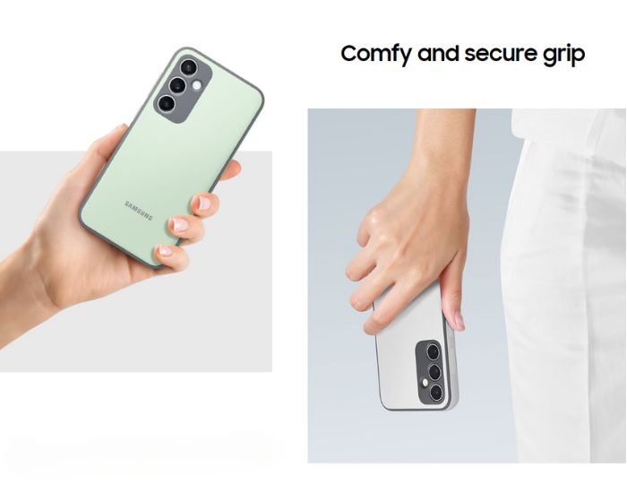 husa originala din silicon samsung galaxy s23 fe asigura o prindere confortabila