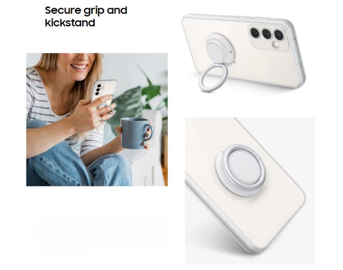 cu husa originala clear gadget tii telefonul samsung galaxy s23 fe mult mai sigur si mai simplu in mana