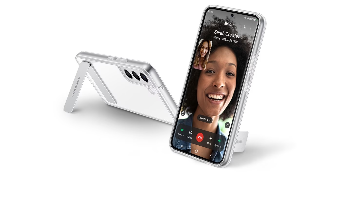 husa clear standing samsung galaxy s22 5g s901 stand reglabil