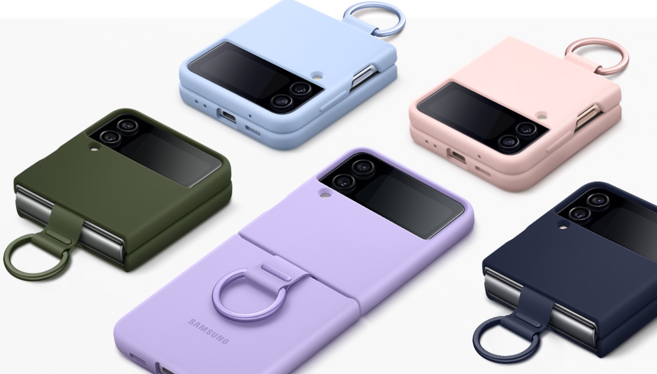 husa silicon cu inel samsung galaxy z flip4 f721 culori disponibile