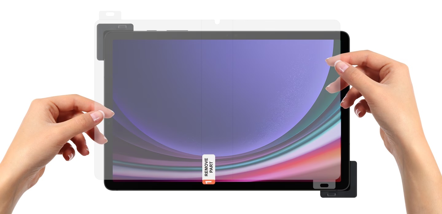 folia originala pentru protectia ecranului tabletei samsung galaxy tab s9 ultra se monteaza usor