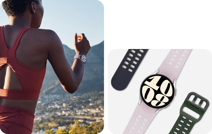 cureaua sport extrem samsung galaxy watch6 este perfecta pentru activitati intense in care transpiri