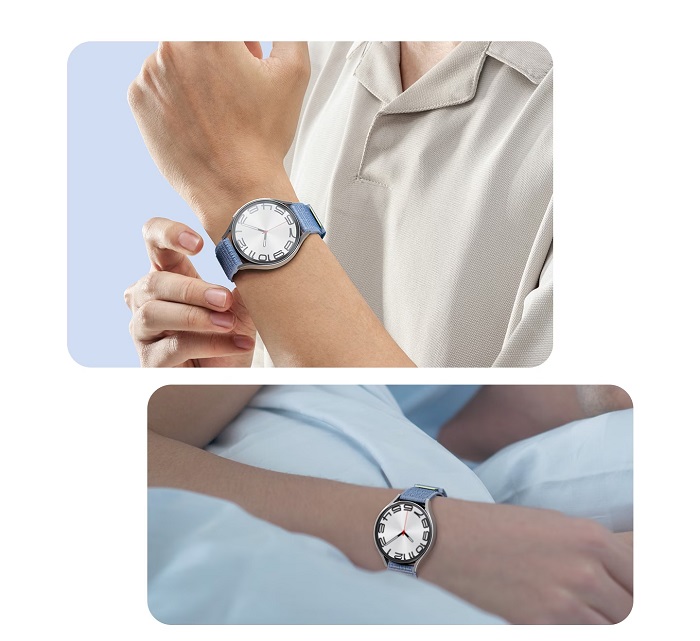 materialul textil a curelei samsung galaxy watch6 permite pielii sa respire