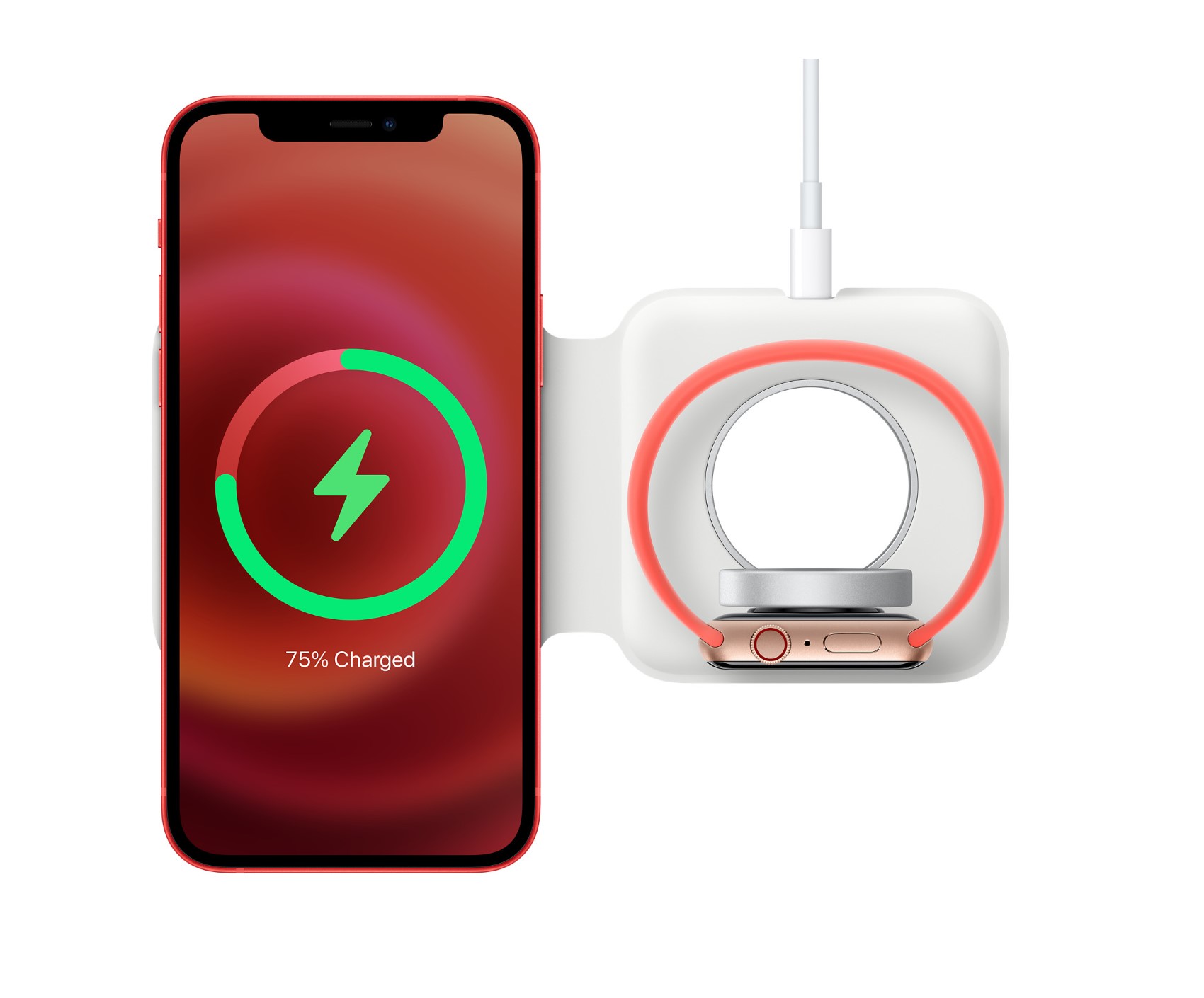 apple pad incarcare wireless duo cu magsafe compatibil apple watch