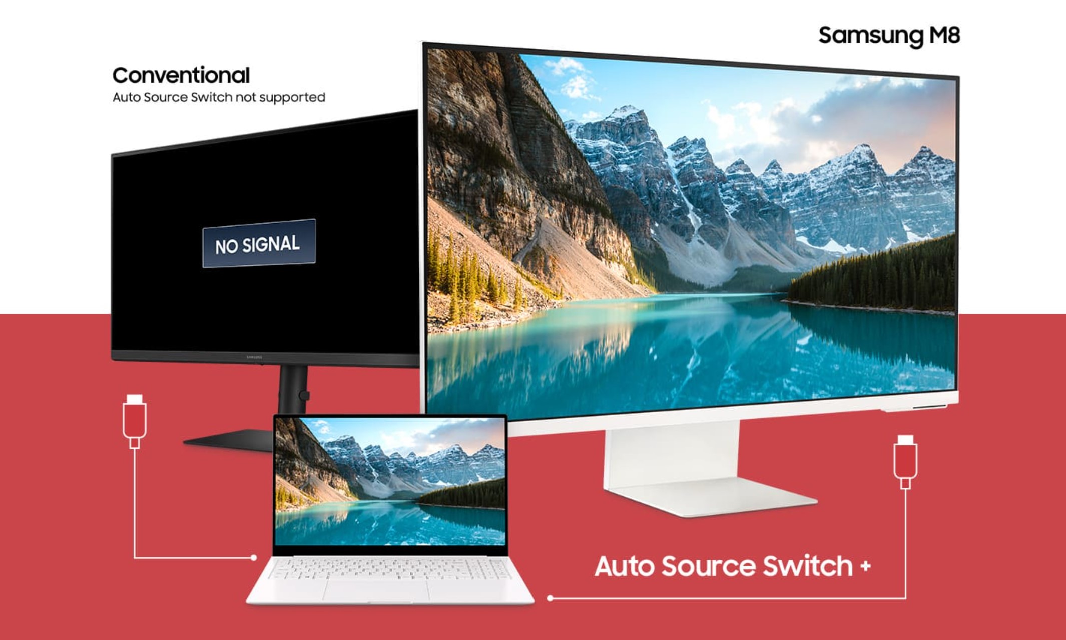 monitor smart uhd samsung m8 conectare prin auto source switch plus
