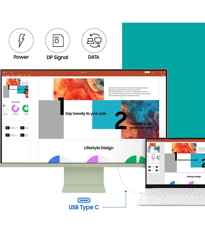 monitor smart uhd samsung m8 port usb type c