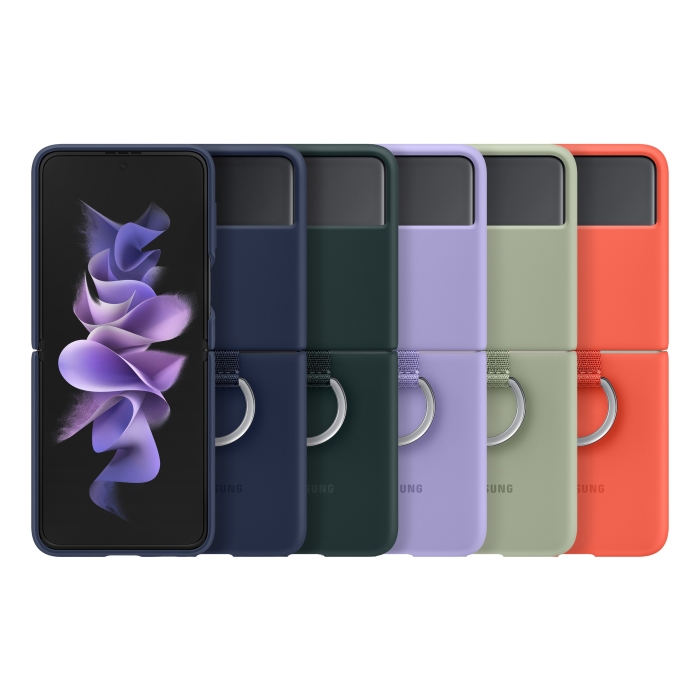 Husa silicon cu inel Samsung Galaxy Z Flip3 F711 Husa silicon cu inel Samsung Galaxy Z Flip3 F711