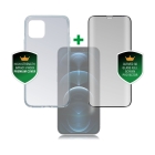4smarts set protectie 360 husa protectie transparenta si folie sticla iphone 12/12 pro