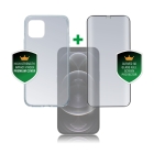 4smarts set protectie 360 premium folie sticla plus husa transparenta apple iphone 12 pro max