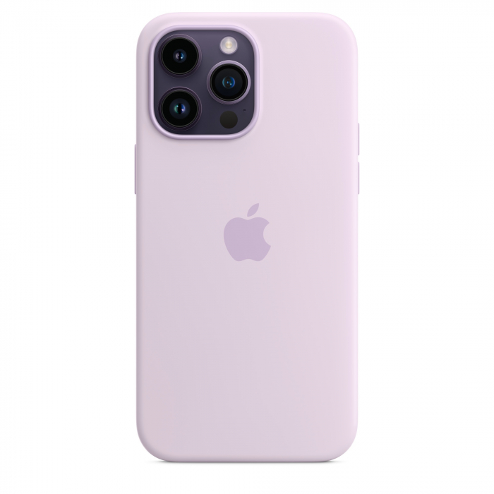 husa silicon iphone 14 pro max cu magsafe lilac