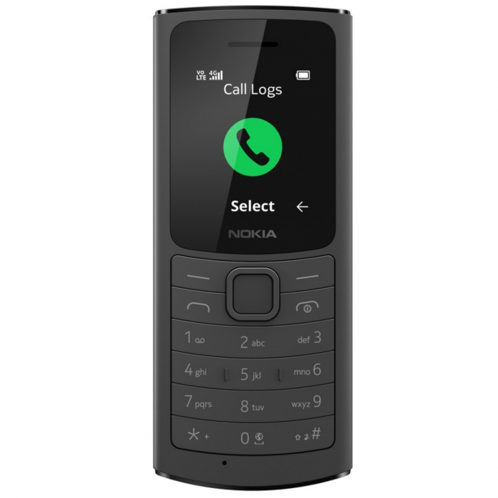 telefon clasic nokia 110 dual sim 4g black 16LYRB01A03
