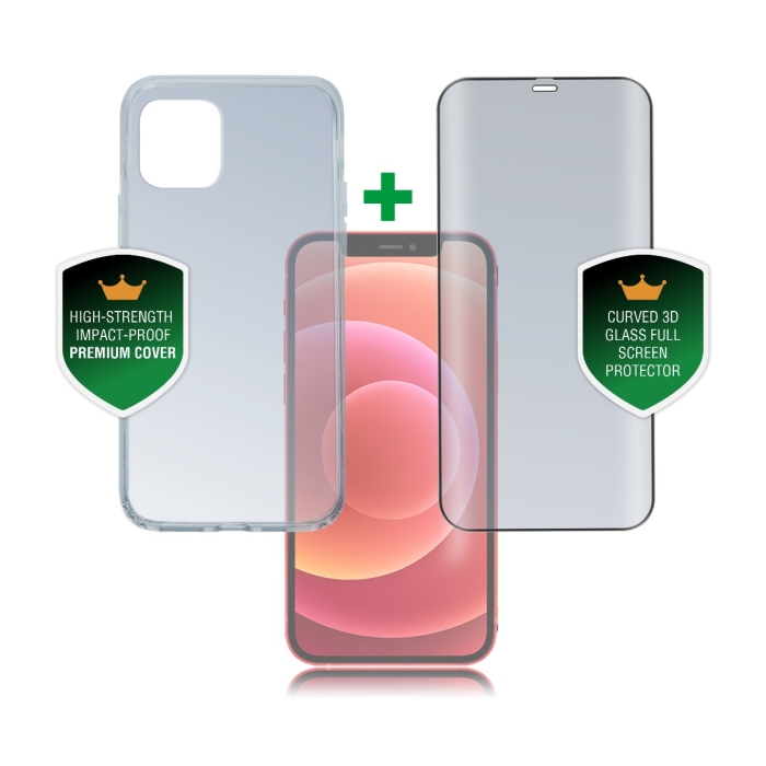 4smarts set protectie 360 premium husa plus folie sticla iphone 12 mini