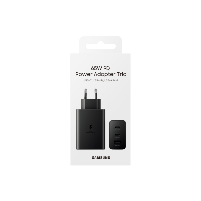 samsung incarcator super rapid retea 65w trio port negru EP-T6530NBEGEU