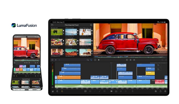 functia lumafusion pe tableta samsung galaxy tab s9