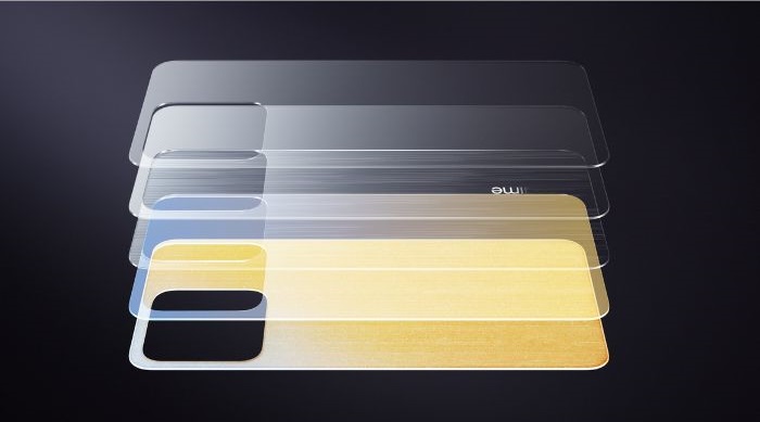realme c53 este acoperit cu un strat de matase aurita