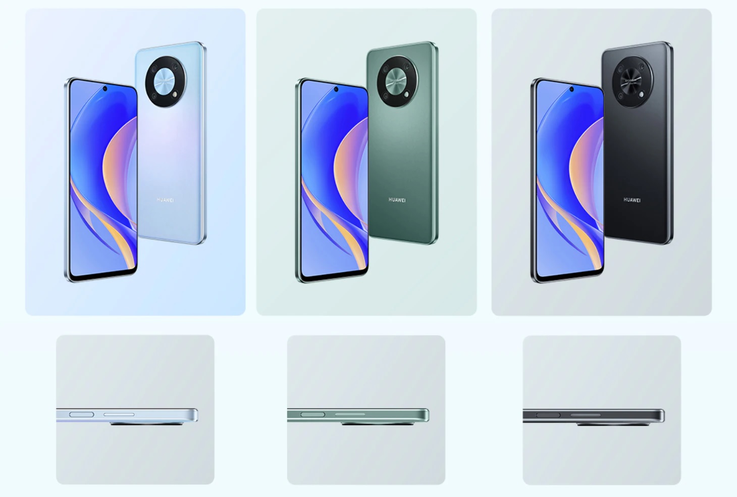 telefon huawei nova y90 inel rotativ design culori
