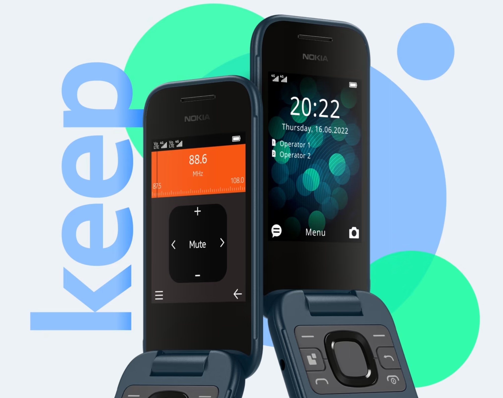 telefon nokia 2660 flip dual sim 4g radio fm incorporat