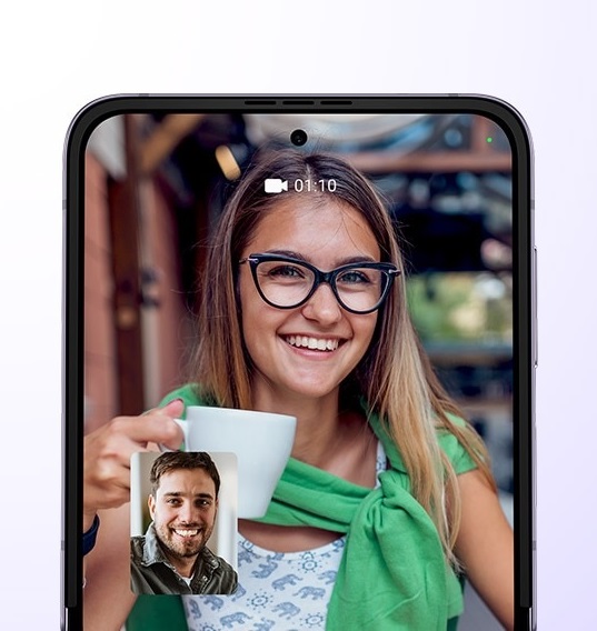 telefon samsung galaxy z flip4 f721 5g flexcam partajare social media