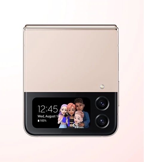 telefon samsung galaxy z flip4 f721 5g personalizare ecran frontal